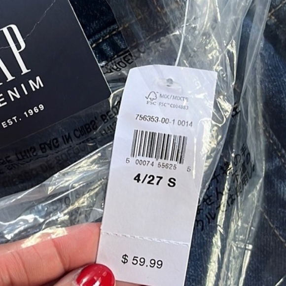 NWT Gap Jeans 4 Straight Leg High Rise - Picture 7 of 7